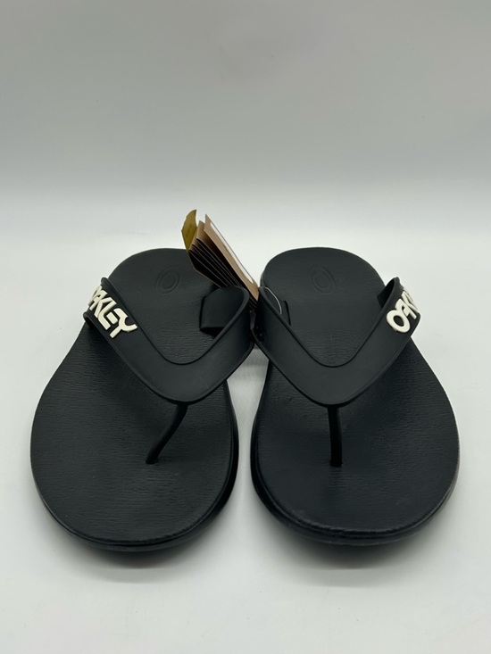 Oakley B1B Flip Flops Men’s Size 12 Black Logo Sandals New With Tag main image 4